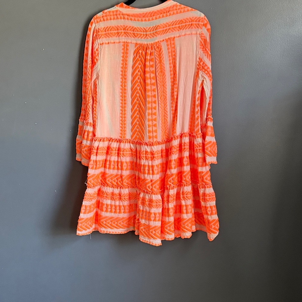 Devotion TWINS Vibrant Orange Long Sleeve Dress - Picture 3 of 5